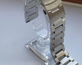 Oyster Stainless Steel Strap for Seiko: 18mm / 20mm/22mm Flat Lug Ends