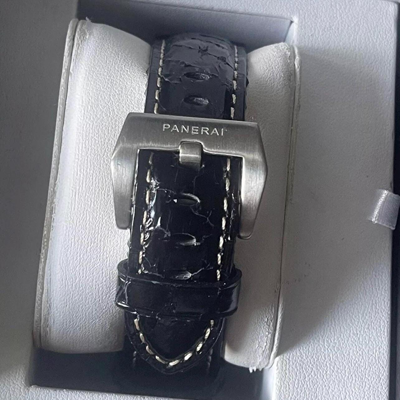 Panerai PAM strap 22mm Black glossy Genuine Leather Watch Band Fits for Panerai PAM watches BARGAIN!