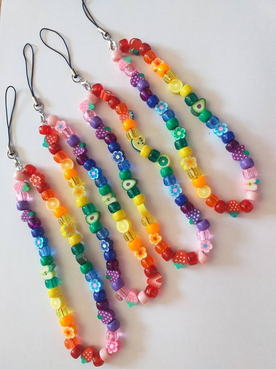 Kandi Bead Phone Strap Water Bottle Strap Charm - Etsy