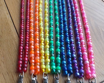 Bright colourful beaded lanyard /Teacher lanyard / Nurse lanyard / Work Lanyard / breakaway Lanyard / ID badge holder