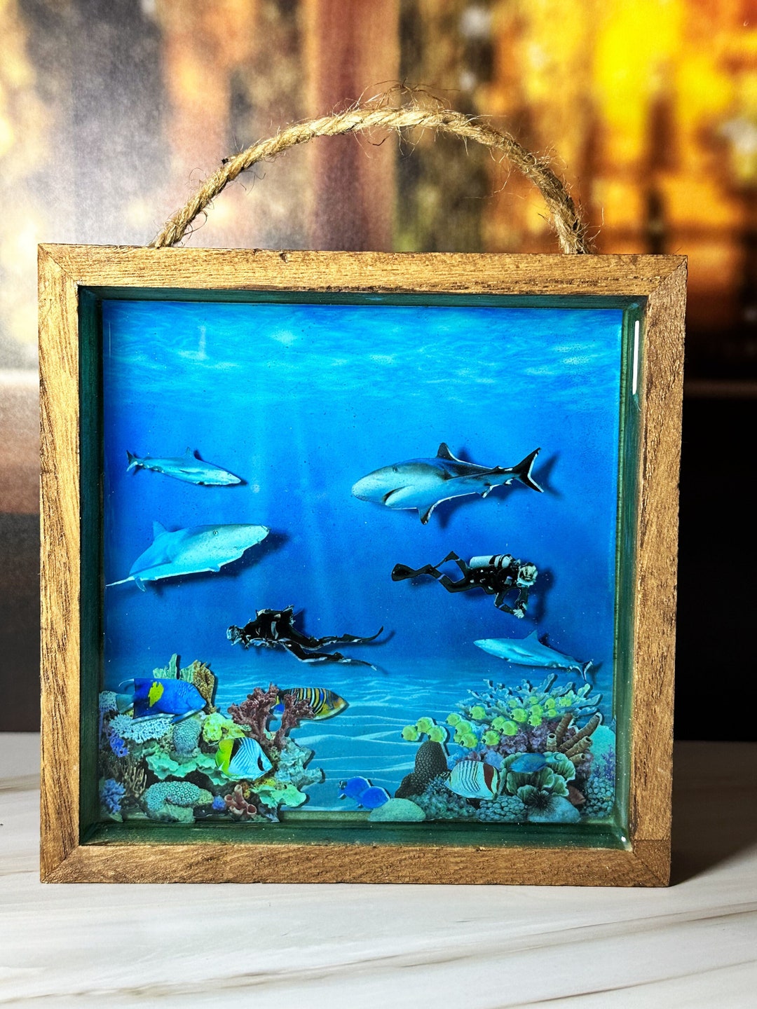 Shark Reef Dioramashark Diorama Diorama Ocean Theme Ocean Etsy