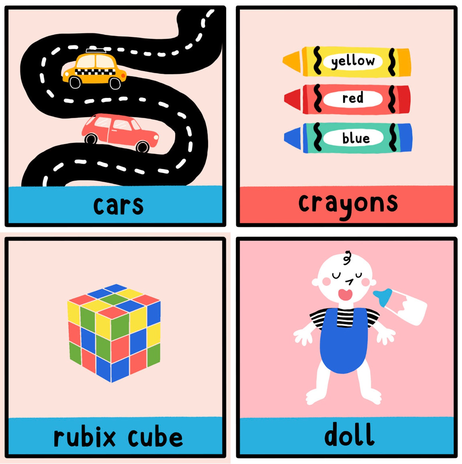 Toys Flashcards 25 Online ESL Teaching Digital Download Etsy