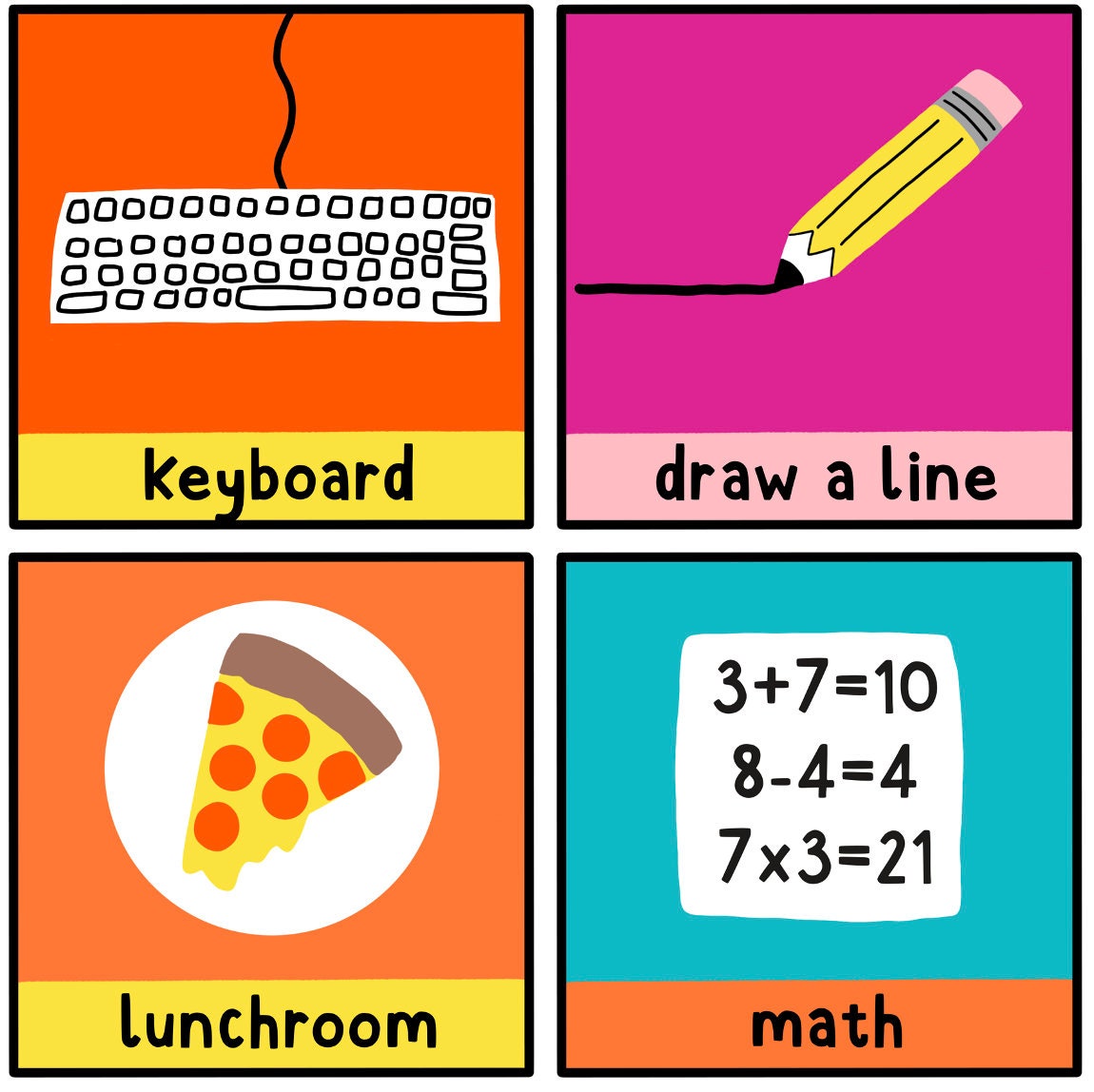 School Flashcards 41 Online ESL Teaching Digital Download Etsy