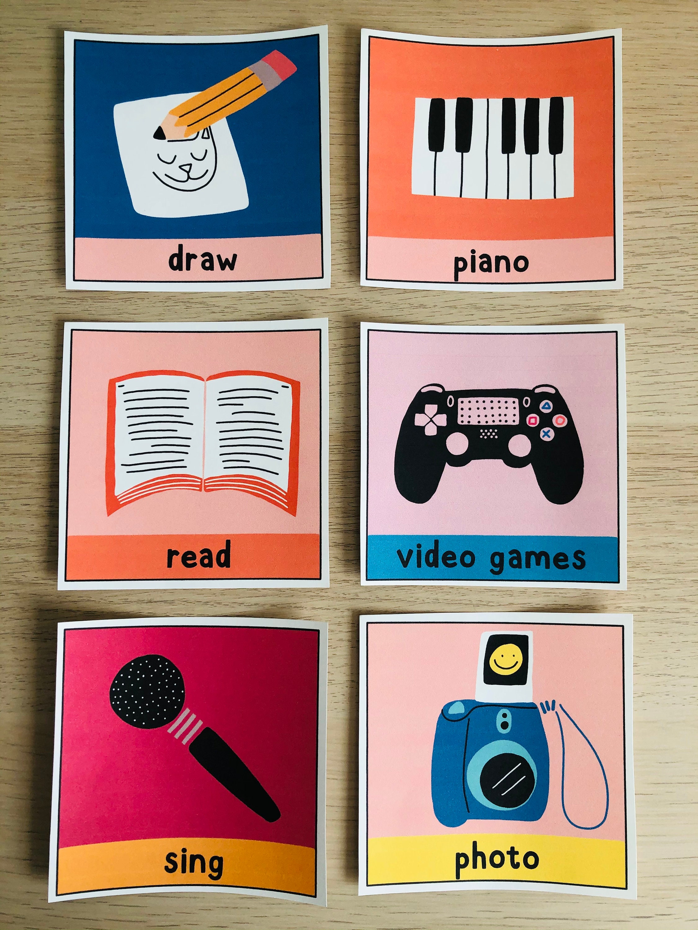 Hobbies Flashcards 30 Digital Download PDF Printable Etsy