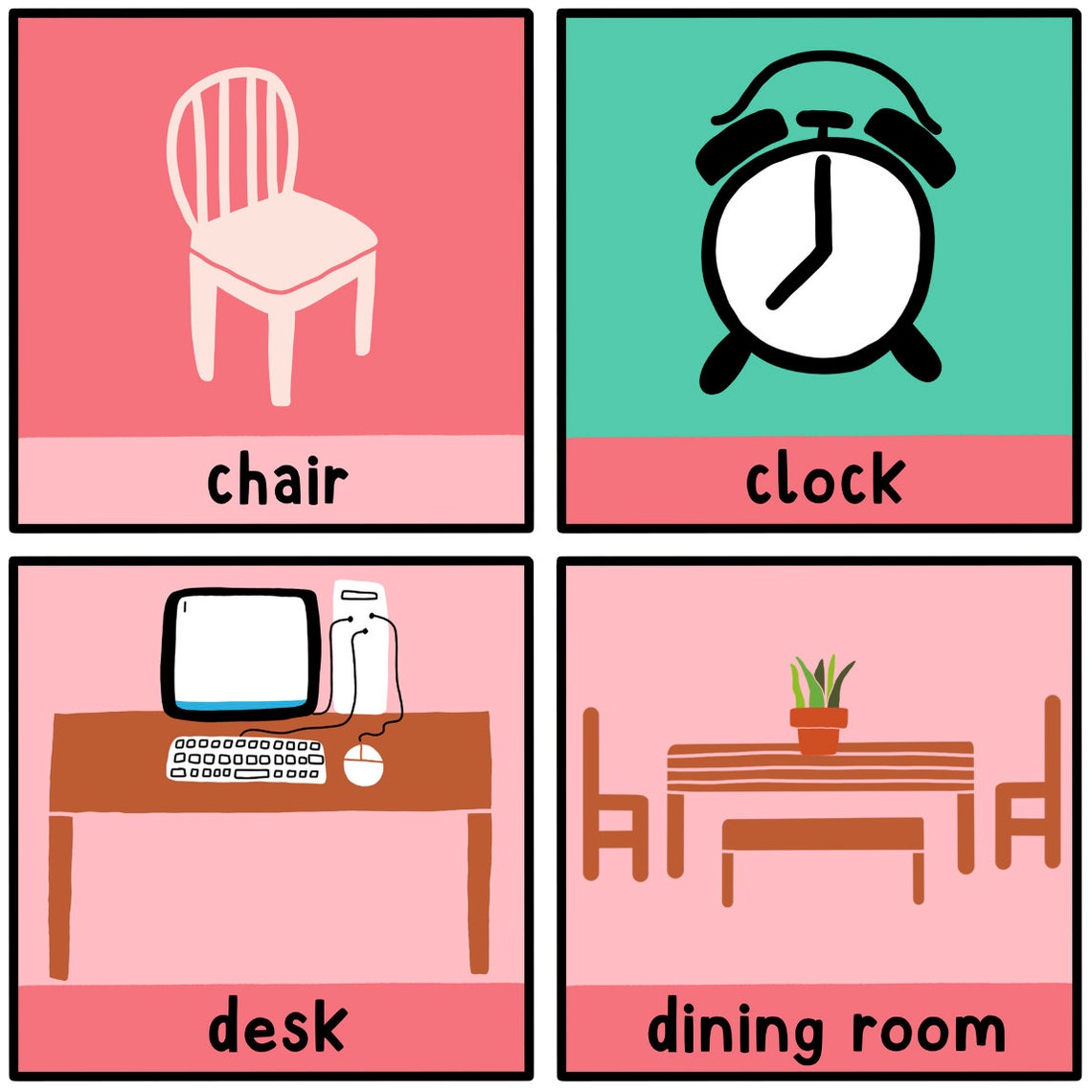 Home Flashcards 24 Online ESL Teaching Digital Download Etsy