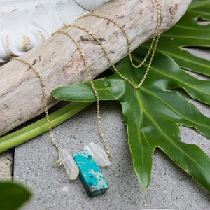 Quartz & Agate Pendant Necklace