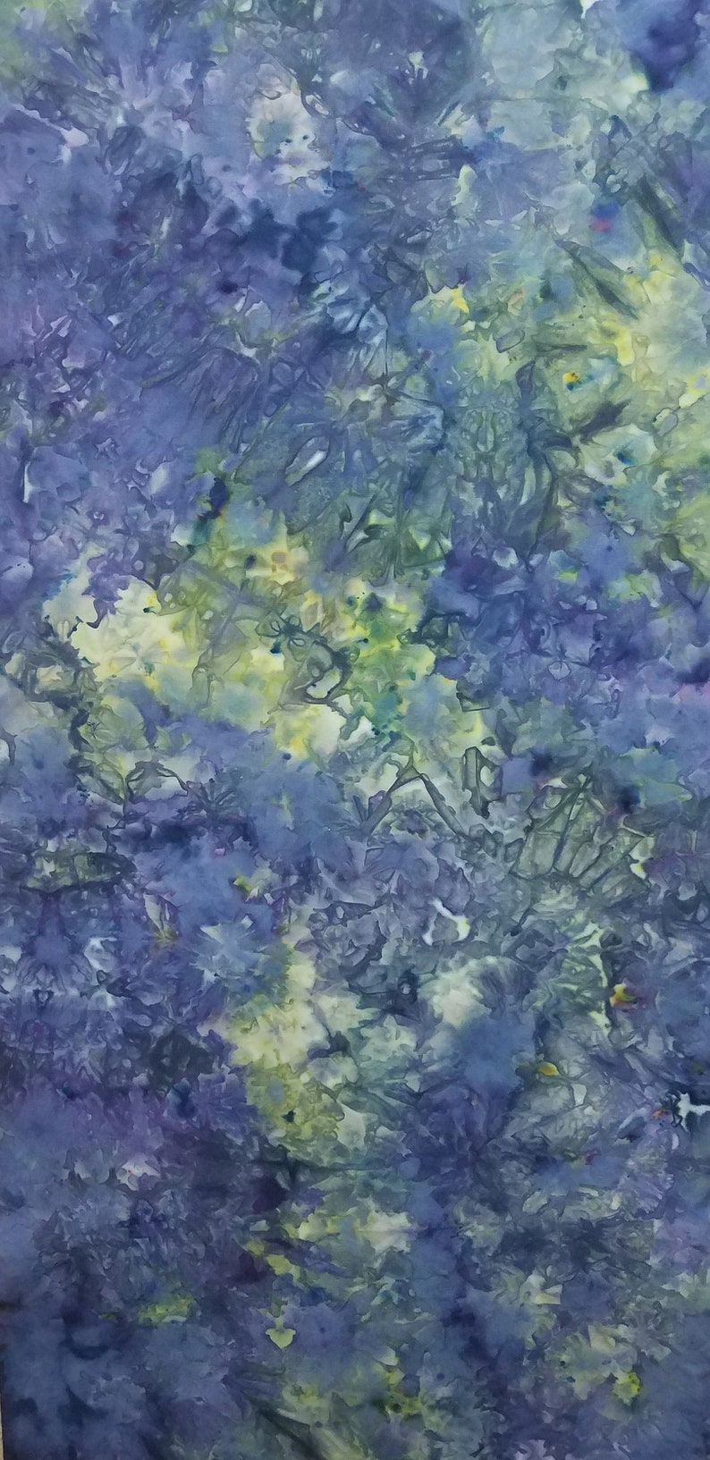 Hand Dyed Fabric is Ice Dyed Cotton Textile Quilt Quality 20 by 41 Inches with a Beautiful Unique Batik Look A455