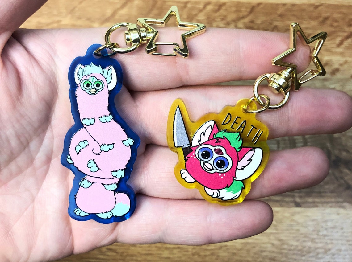 Long Furby Keychain Etsy