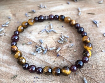 Garnet + Tigers Eye