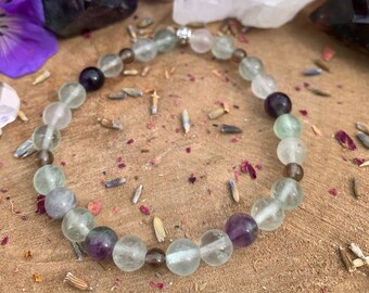 Fluorite + Smoky Quartz
