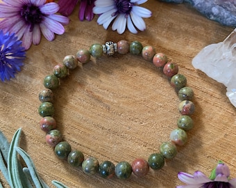 Bracciale Elastico Con Perline Rotonde Di Pietre Preziose - Foto 6