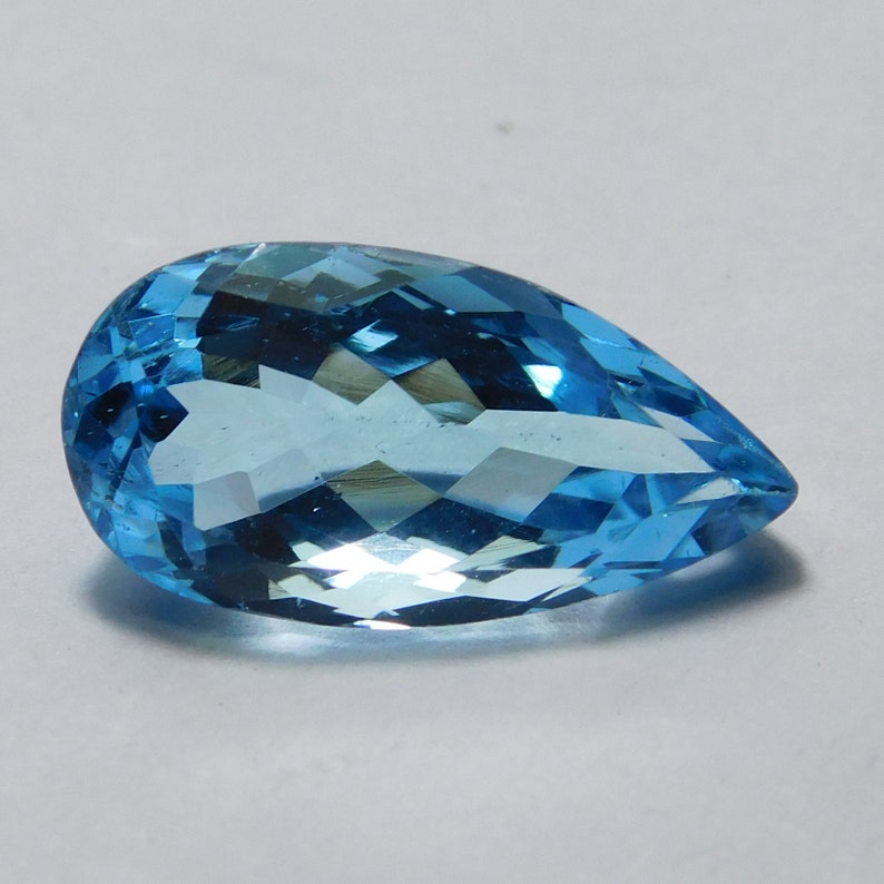 Genuine Natural Bright Sky Blue Topaz Gemstone Faceted Loose Etsy