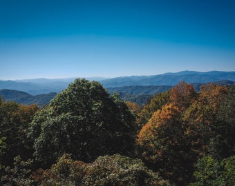 Great Smoky Mountains Nature Print - Travel Photography, Wall Art Decor, Landscape Photography, Wilderness Photo, National Park Print