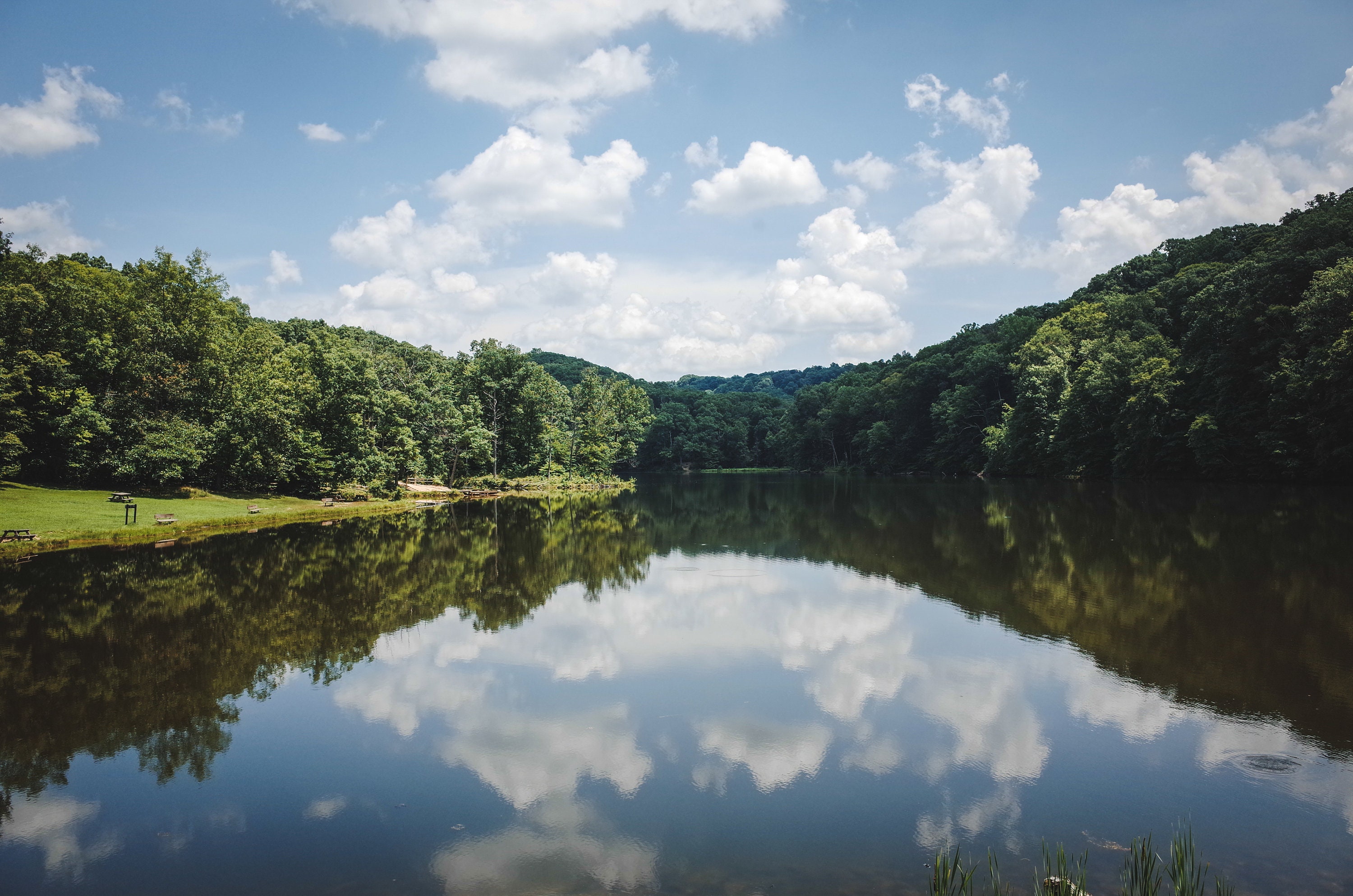 Hoosier National Forest Lake Indiana Sky Travel Photography, Wall Art