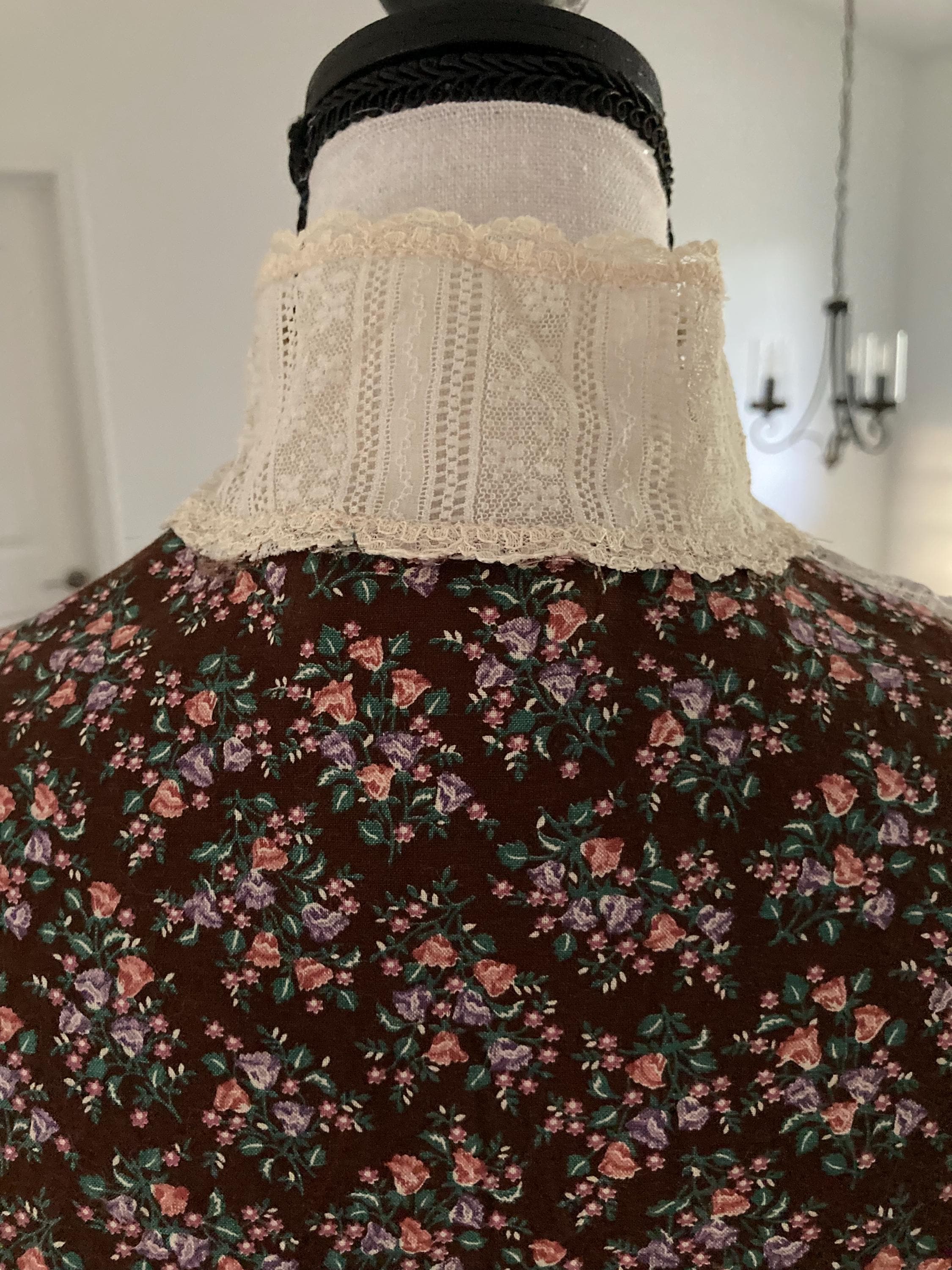 1970 Gunne Sax Midi Dress Brown Floral Calico Vintage Prairie Rare ...