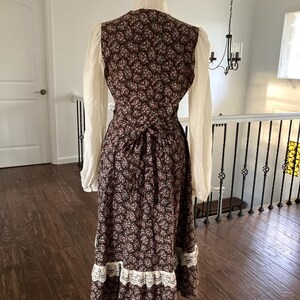1970 Gunne Sax Midi Dress Brown Floral Calico Vintage Prairie Rare ...
