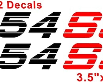 Set of (2) 454 SS Chevy Truck 4x4 Off Road Silverado 1500 Sticker Vinyl Decal