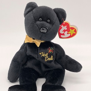 The End Ty Beanie Baby rare with production error noted in description