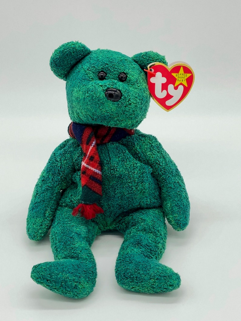 Mint Wallace Ty Beanie Baby Green Bear 1999 | Etsy