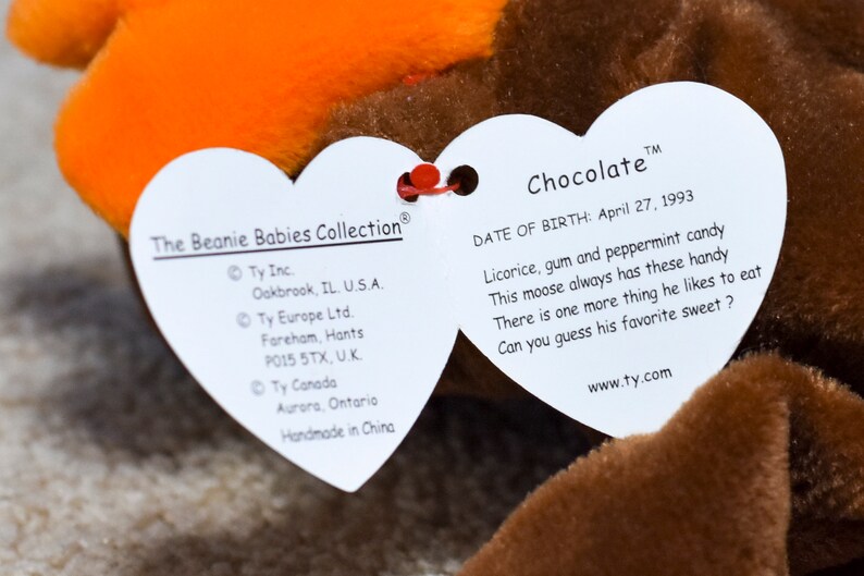 Mint Chocolate-moose Ty Beanie Baby Rare Original 1993 - Etsy