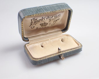 Antieke Art Nouveau sieradendoos oorbellen F. Hardy & Wolfers 5 x 3 cm