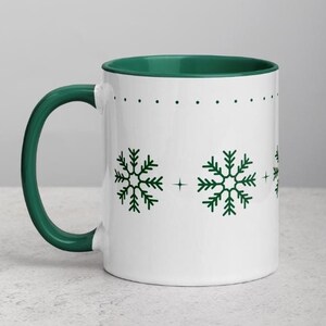 Green Snowflakes Mug