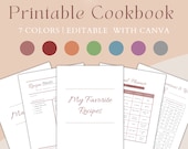 Digital Cookbook Template | Recipe Book, Print or E-book, Edit with Canva