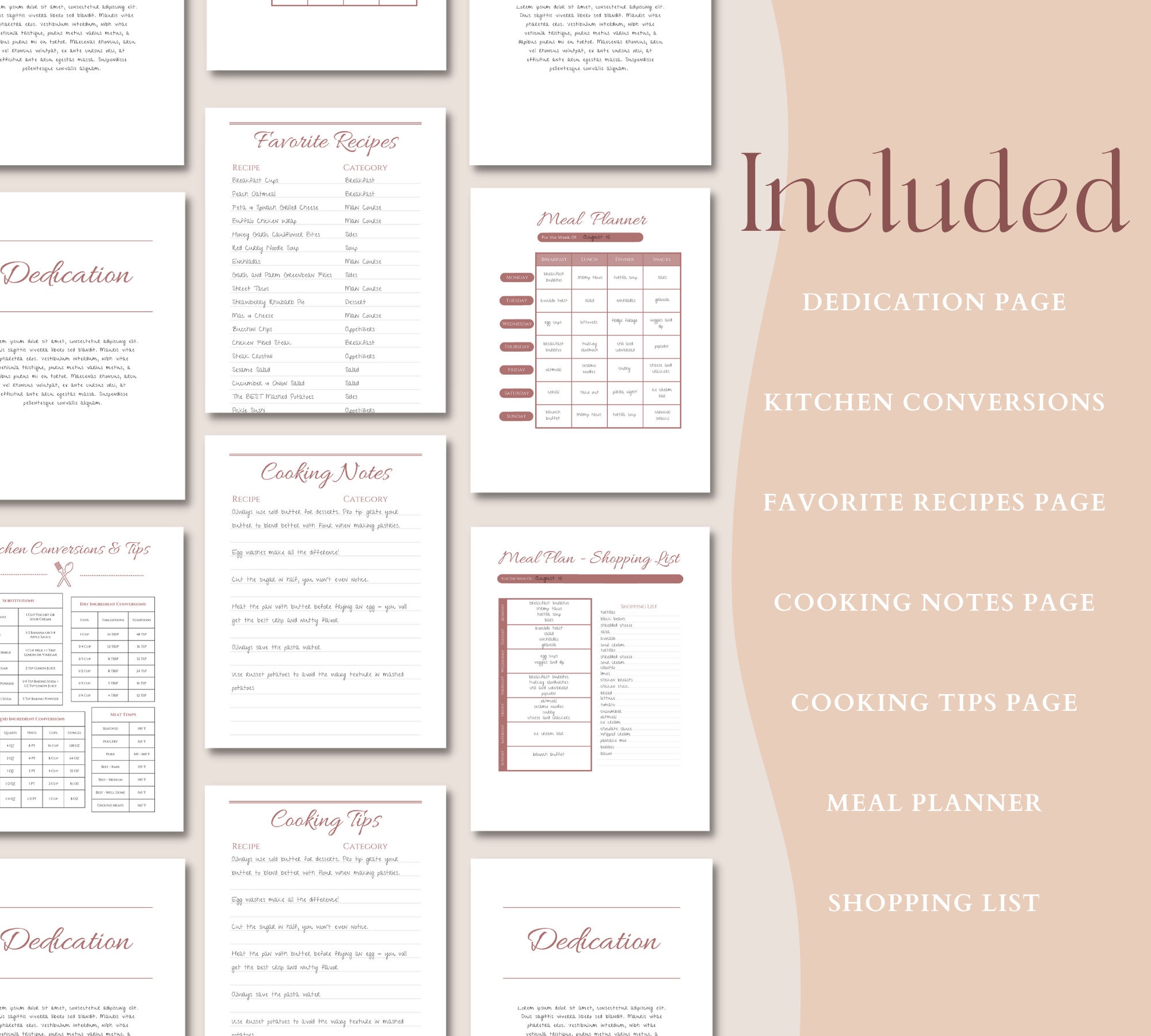 7 Cookbook Templates With Colors | Fully Customizable With Canva ...