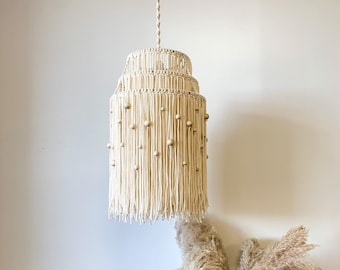 Boho Pendant Light, Nursery Light Fixture, Baby Room Lighting