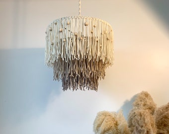 Boho Pendant Light, Nursery Light Fixture, Baby Room Lighting