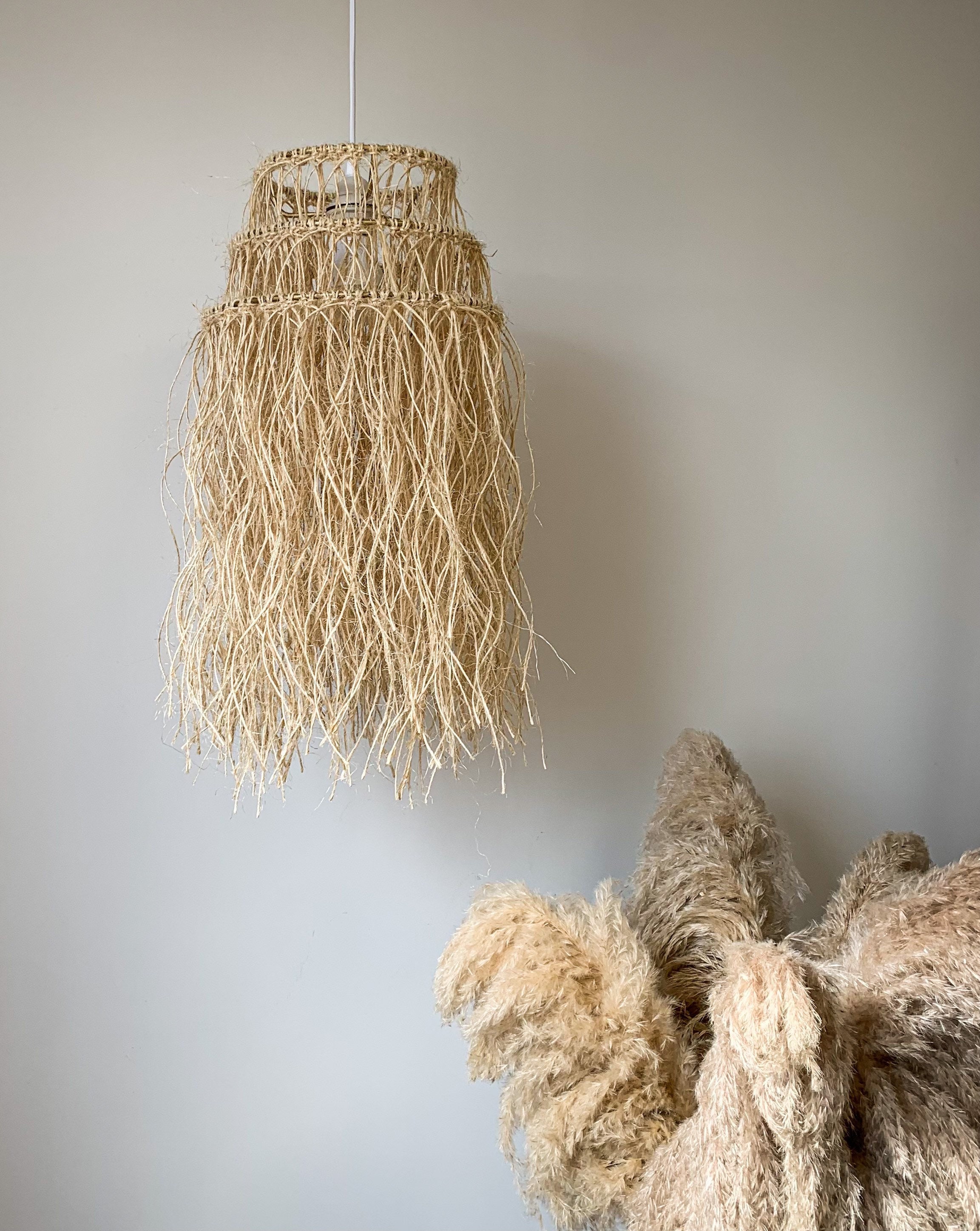 Agave Boho Pendant Light, Beach Style Light Fixture - Etsy
