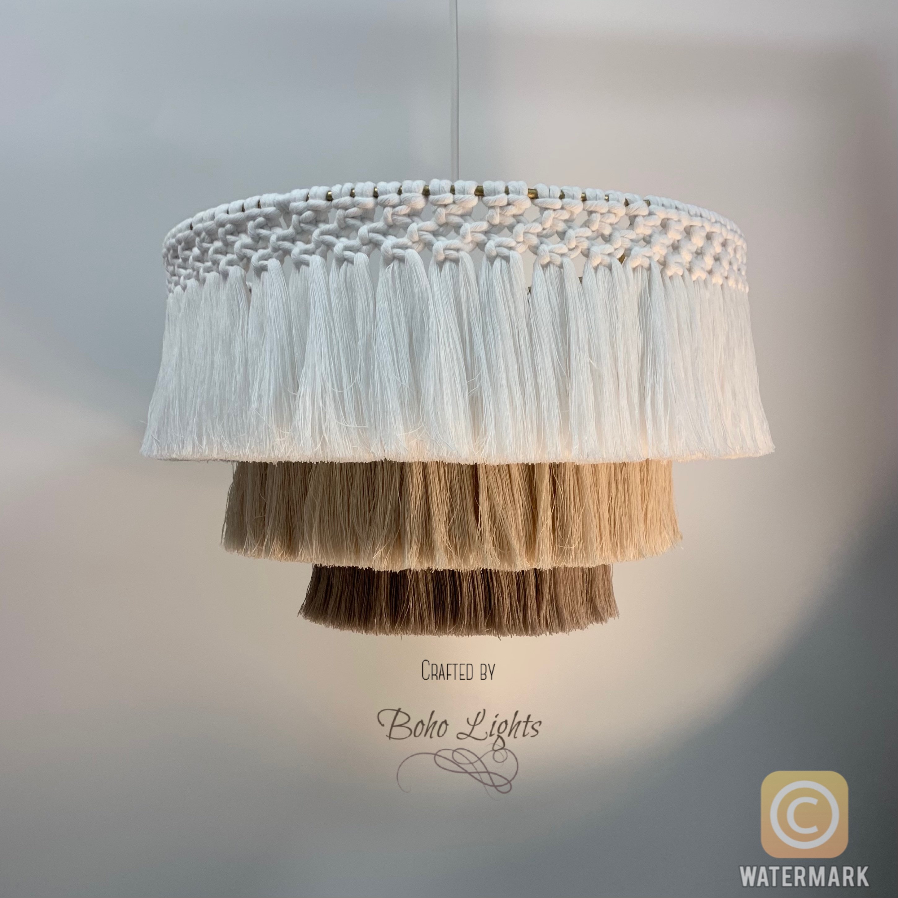 Boho Light. Fringe Chandelier Macrame Lamp Shade Macrame - Etsy