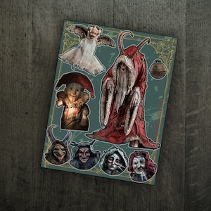 Juego de pegatinas de Krampus y sus amigos