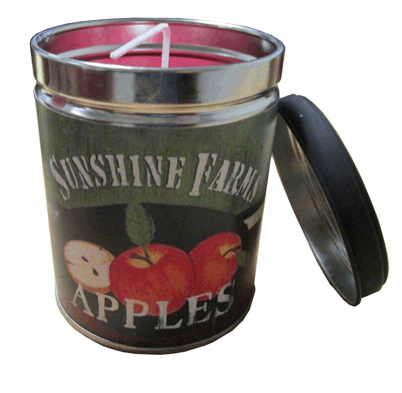 Macintosh Apple Candle in Tin Etsy