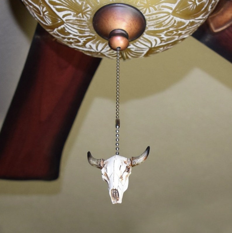 Steer Skull Ceiling Fan Pull Chain Etsy