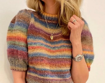 KNITTING PATTERN: Maipuffblouse rainbow edition