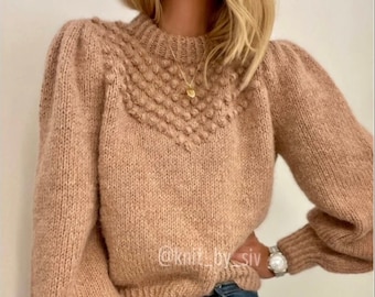 MODÈLE TRICOT : Mai Puffblouse, points de pop-corn