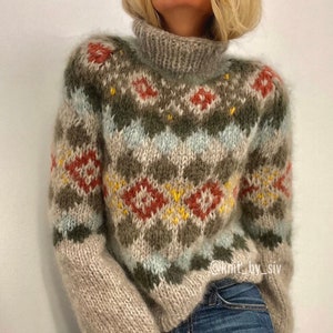 ENGLISH KNITTING PATTERN: Visnes sweater