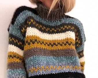 MODÈLE DE TRICOT : Mon pull d'automne, édition laine