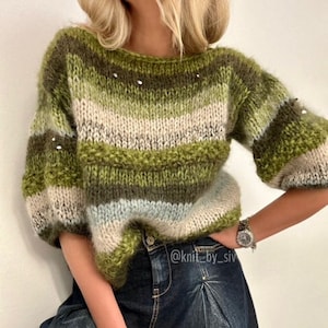 ENGLISH KNITTING PATTERN: Palma sweater