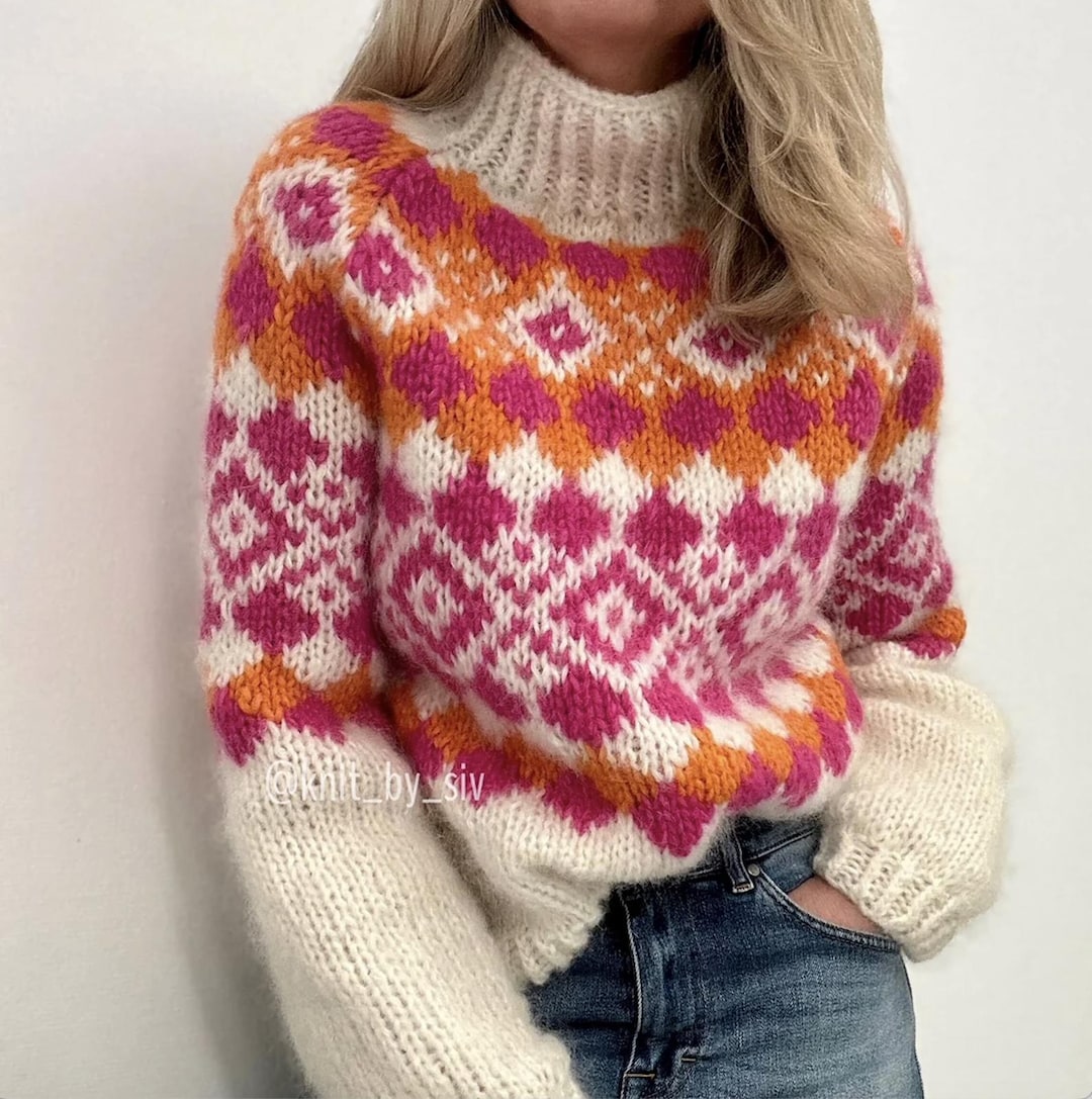 Visnes Sweater Pattern KNITTING PATTERN, Visnes Sweater - Etsy