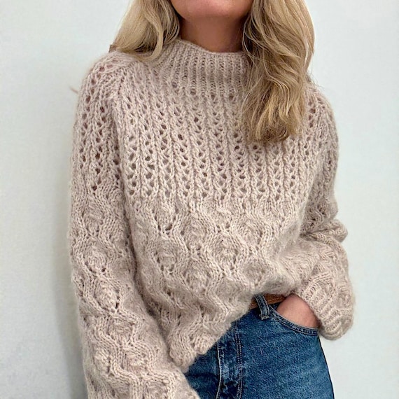 【新品未使用】NKNIT pattern pullover sweater Elevation Loop sweater by Other Loops, No 20 + Silk mohair