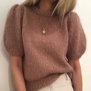 MODÈLE DE TRICOT : blouse bouffante Mai, édition mohair image 6