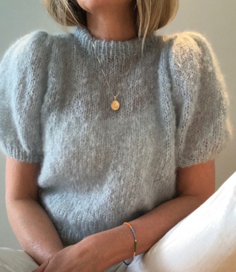 MODÈLE DE TRICOT : blouse bouffante Mai, édition mohair image 5