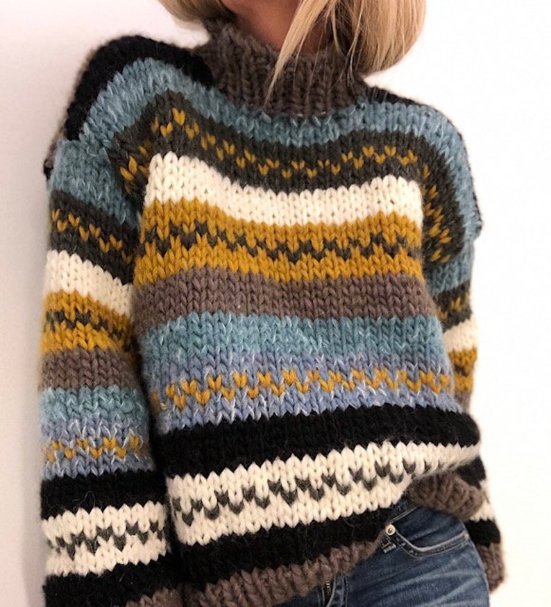 MODÈLE DE TRICOT : Mon pull d'automne, édition laine image 1