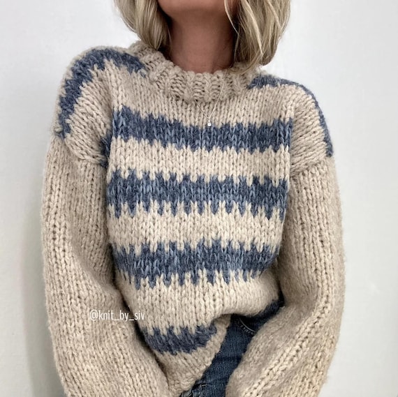 ENGLIHS KNITTING PATTERN: Weekend Sweater - Etsy ENGLIHS KNITTING PATTERN: Weekend Sweater - Etsy