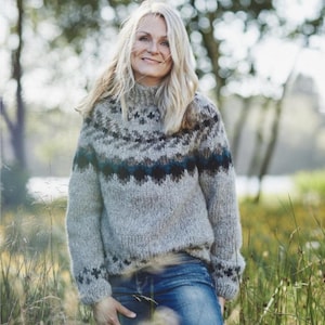 Chunky Alpaca Sweater Knitting Pattern – Haugesund sweater – English PDF