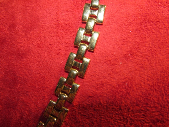 1980's Square Link Gold Plated Chain. - image 6