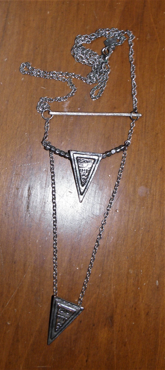 Retro 1980's Fashion necklace with modernist desig
