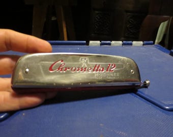Vintage Hohner Chrometta 12 Harmonica Made in Germany